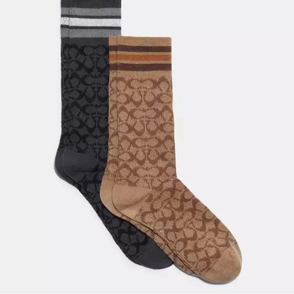 NWT Coach Signature Calf Socks - Picture 11 of 16